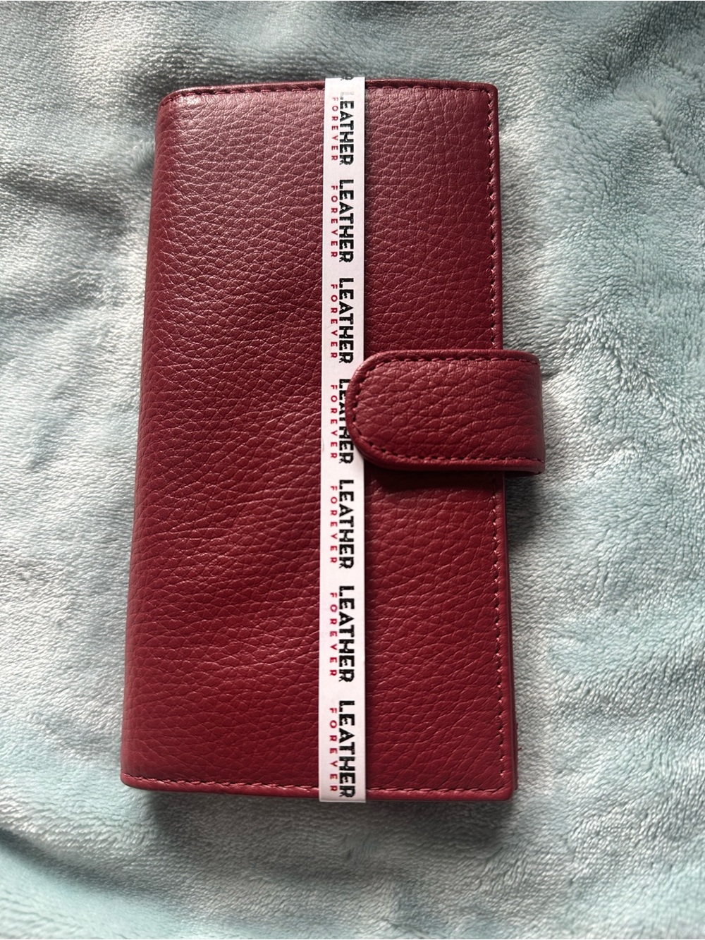 Textured Red Leather Wallet